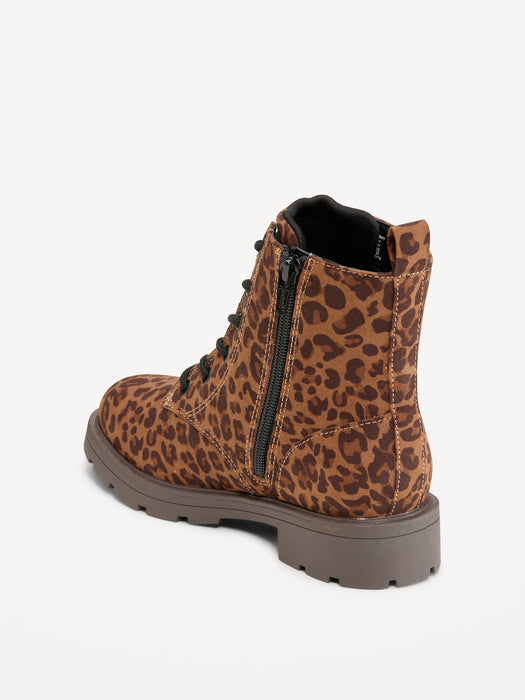 Faux-Suede Combat Boots for Girls