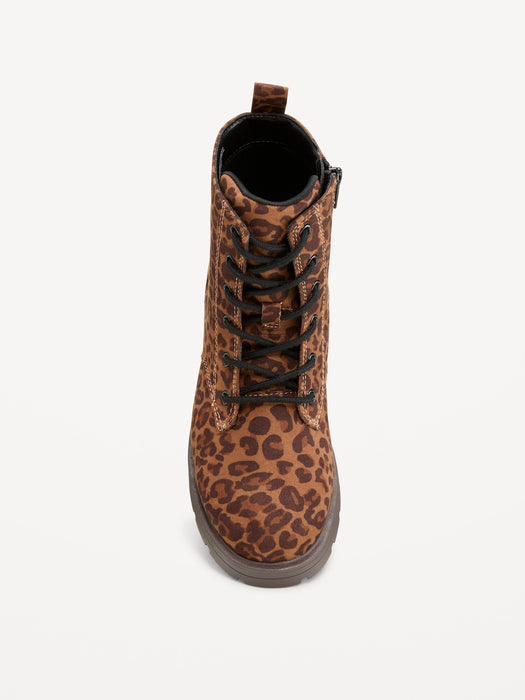 Faux-Suede Combat Boots for Girls