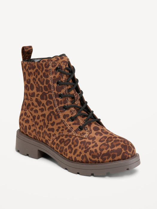 Faux-Suede Combat Boots for Girls