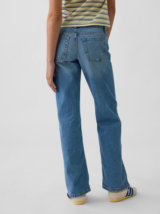 Kids Low Rise Relaxed Straight Jeans