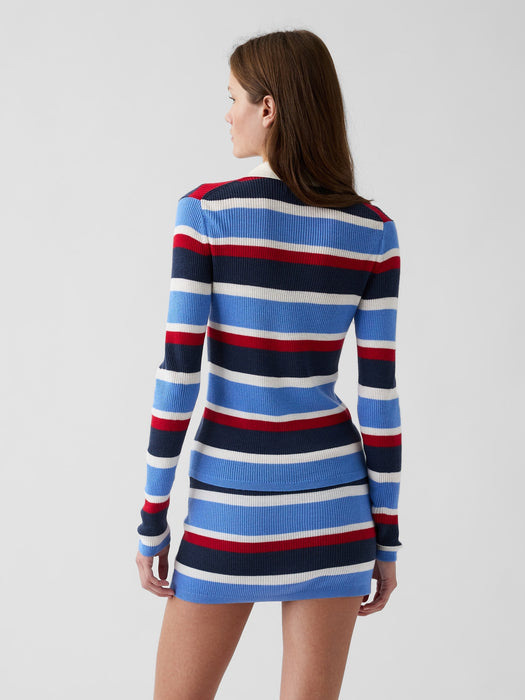 Gap × Malbon Stripe Polo Cardigan