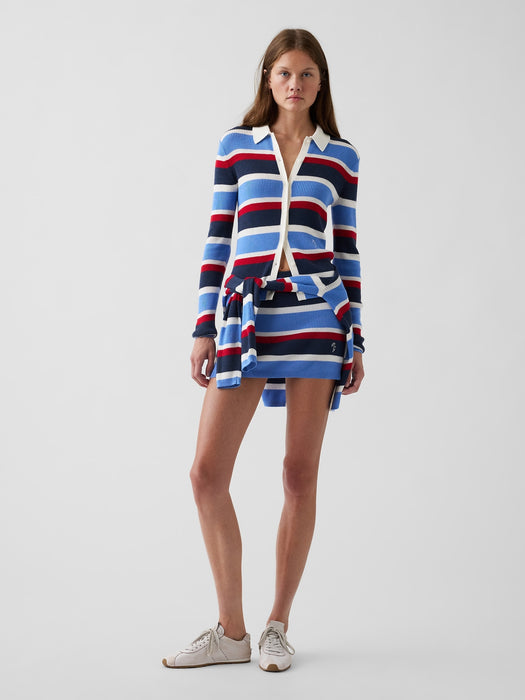 Gap × Malbon Stripe Polo Cardigan
