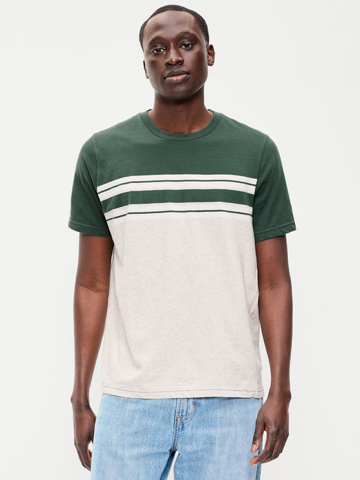Crew-Neck Striped T-Shirt