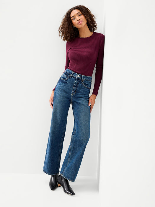 SoSoft Lite Crew-Neck Long-Sleeve Ribbed Sweater