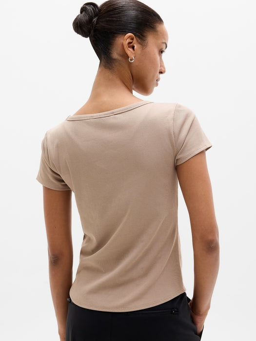 Signature Rib Scoop Tee