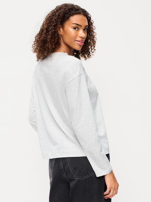 Vintage Long-Sleeve Crew-Neck T-Shirt