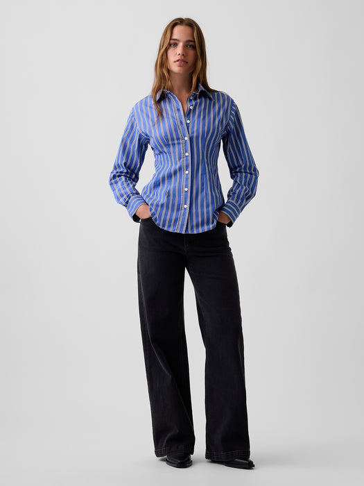 Organic Cotton Poplin Fitted Shirt