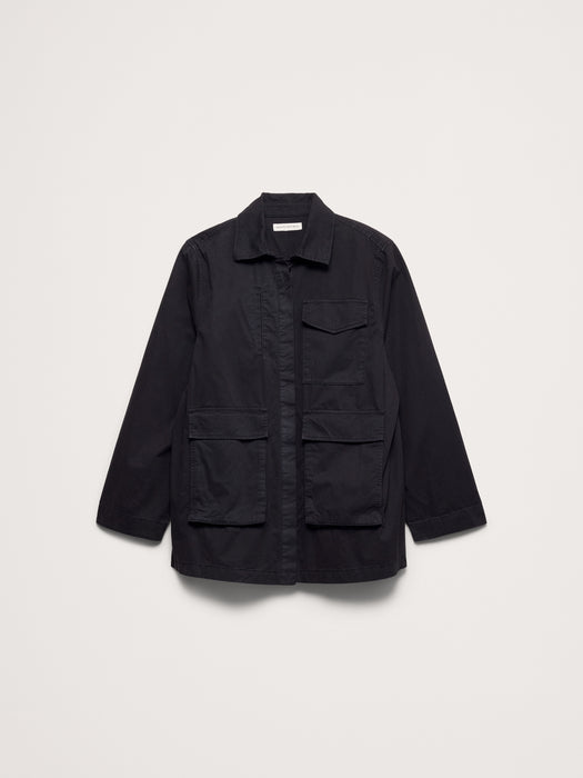 Cotton Twill Shirt Jacket