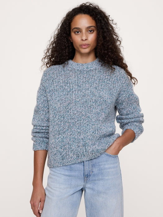 Merino-Blend Crew-Neck Sweater