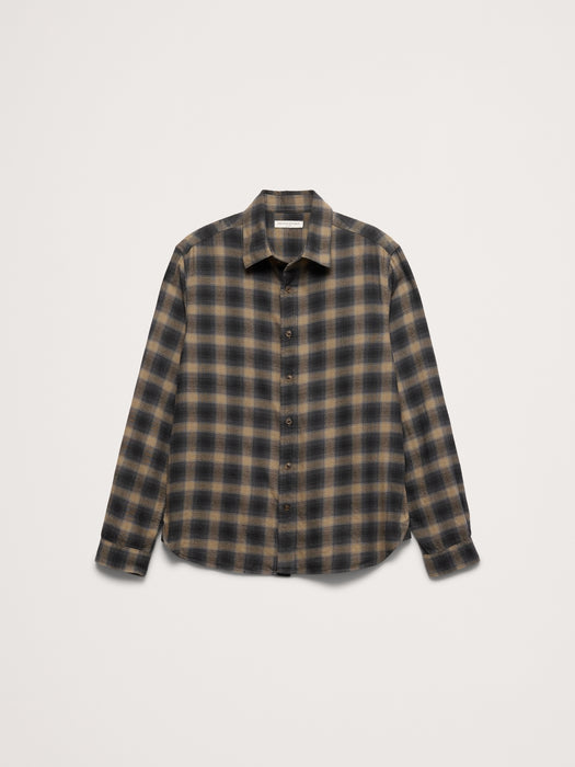 Standard-Fit Lightweight Brushed Flannel Shirt