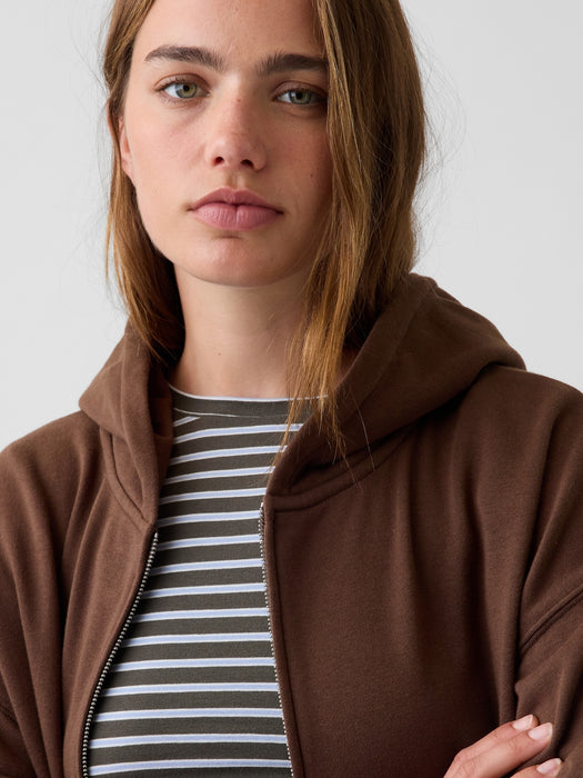 VintageSoft Terry Oversized Wedge Zip Hoodie