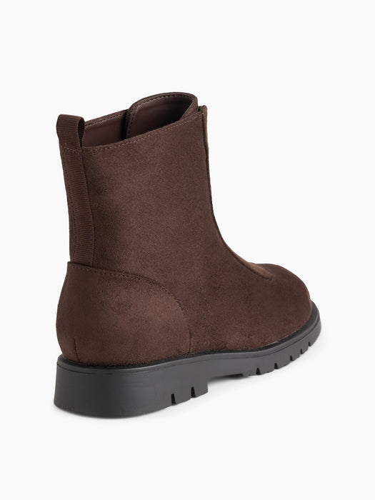 Kids Vegan Suede Zip Boots