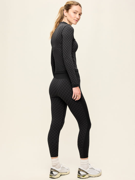 High-Waisted Seamless Jacquard Leggings