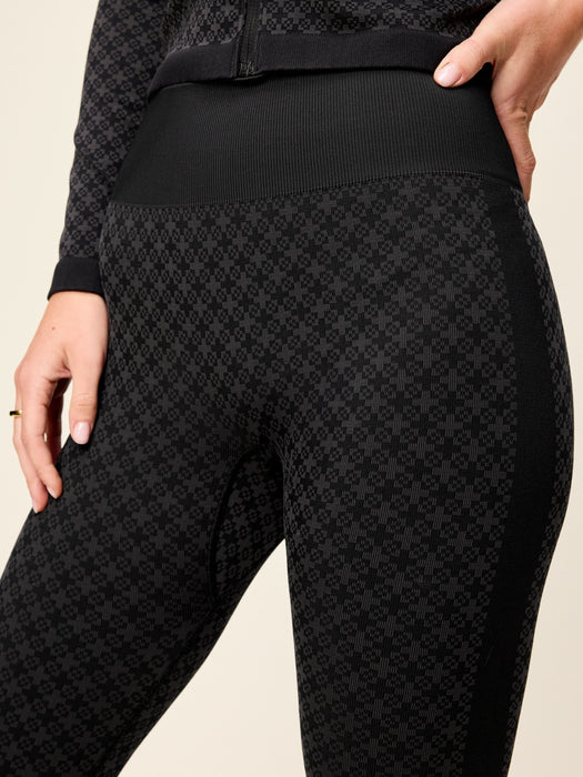 High-Waisted Seamless Jacquard Leggings
