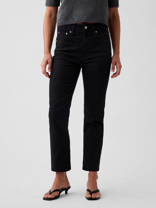 High Rise ’90s Slim Straight Crop Jeans