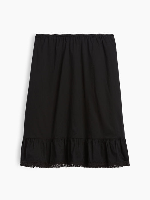 Ruffle-Hem Easy Knee-Length Skirt