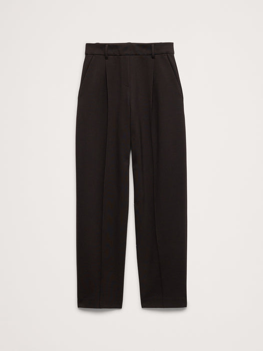 High-Rise Slim Drapey Ponte Pull-On Pant