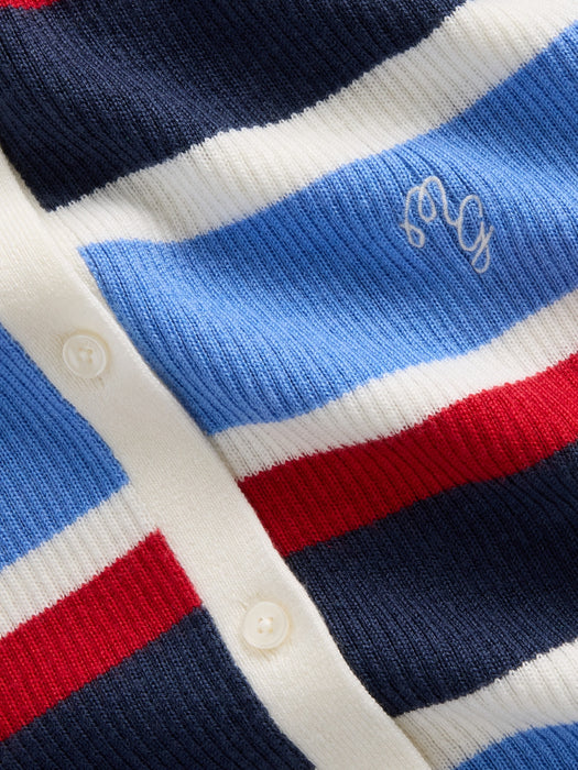 Gap × Malbon Stripe Polo Cardigan