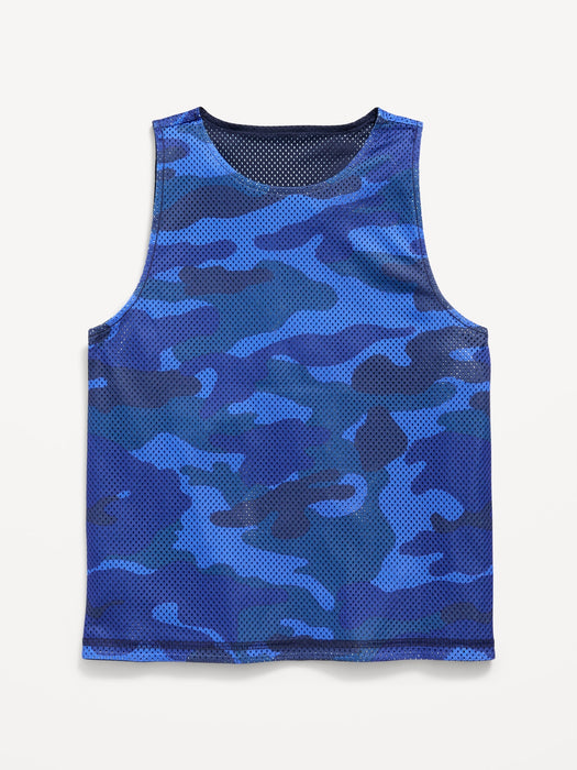 Oversized Mesh Reversible Tank Top for Boys
