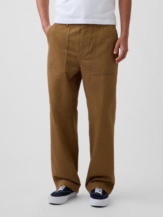 Herringbone '90s Loose Pants