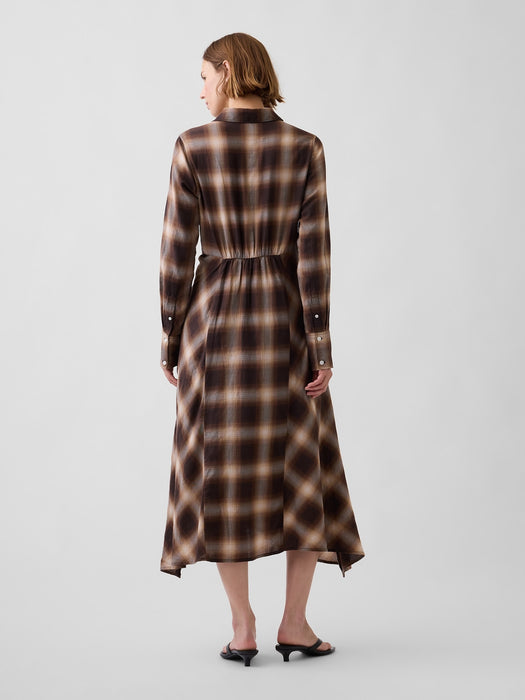 Plaid Maxi Shirtdress