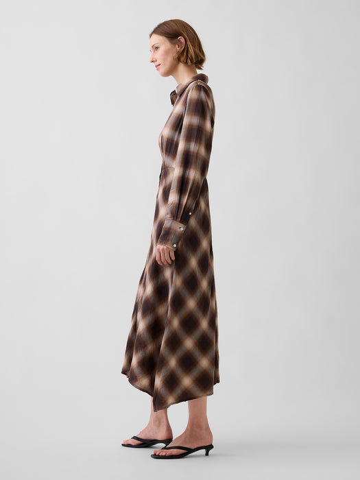 Plaid Maxi Shirtdress