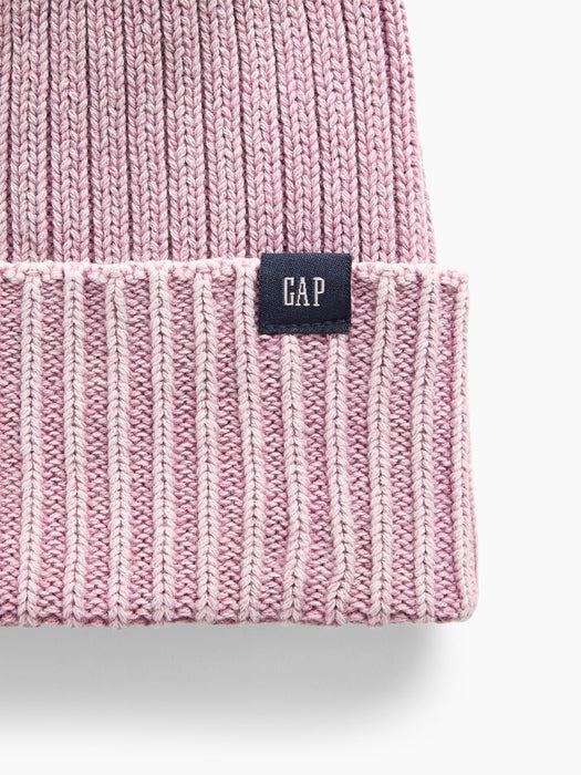 Kids 100% Cotton Rib Knit Beanie