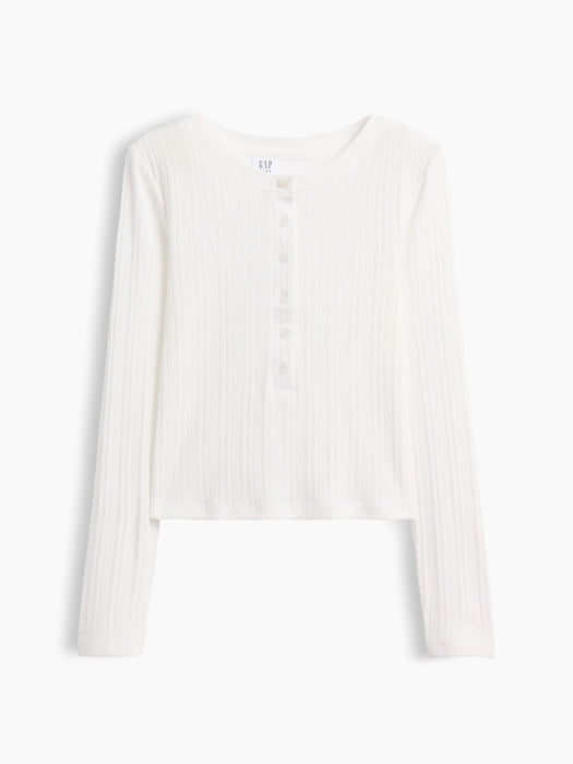 Kids Variegated Rib Henley T-Shirt