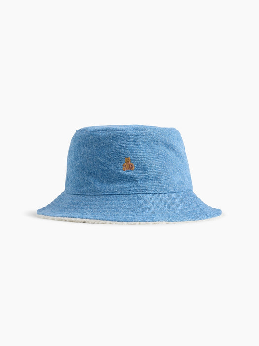 Toddler Sherpa-Lined Denim Bucket Hat