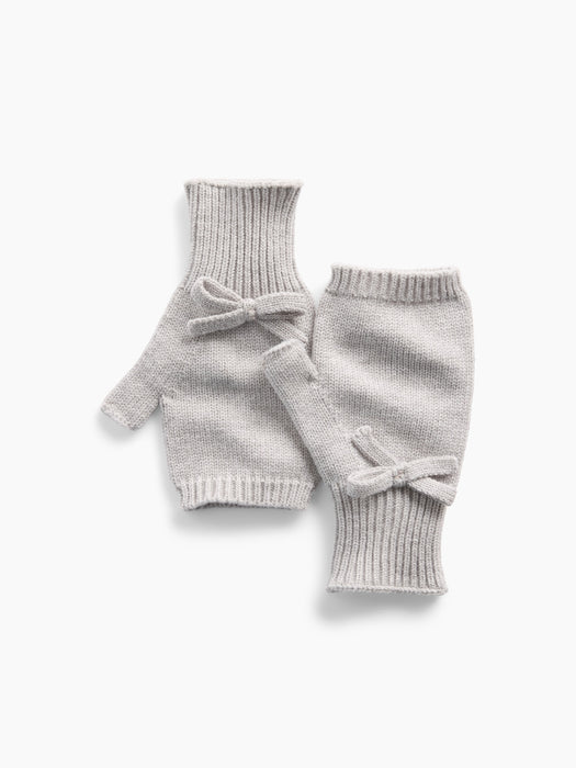 Kids Fingerless Bow Mittens