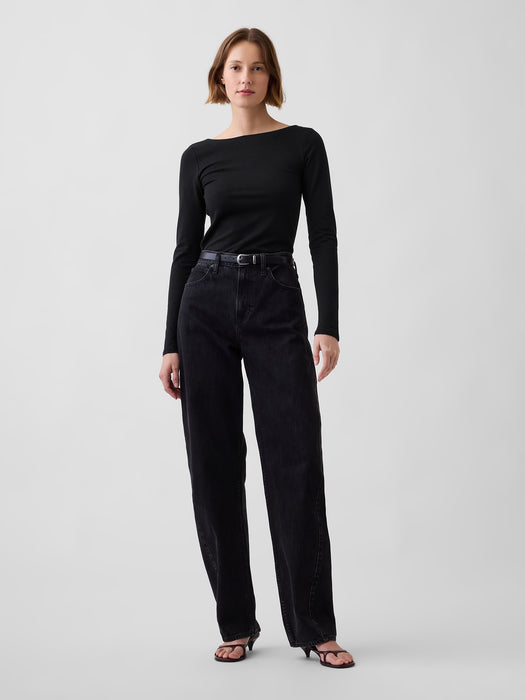 CloseKnit Jersey Scoop-Back T-Shirt