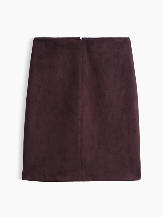 Vegan Suede Pencil Skirt