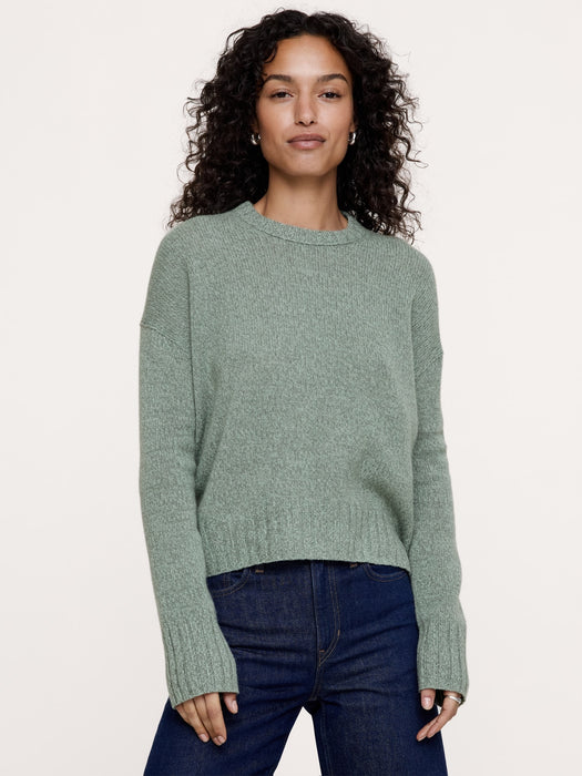 Oversized Midweight Cashmere Crew-Neck Sweater