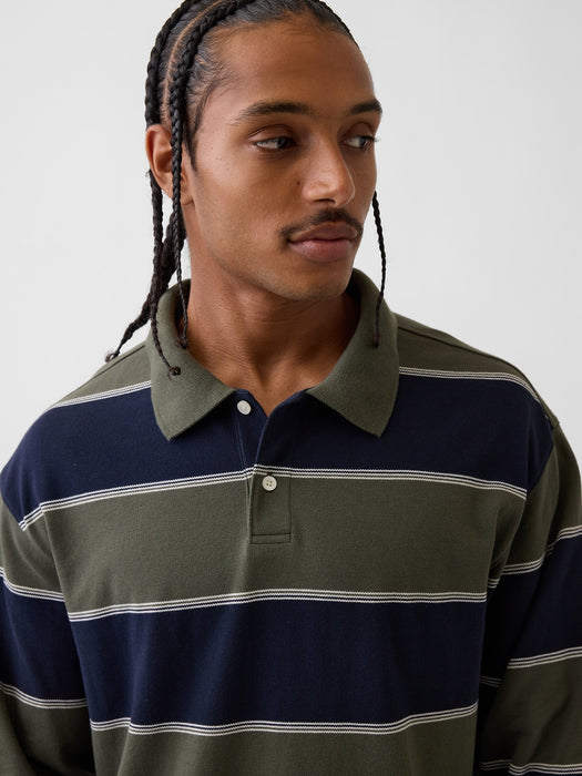 Oversized Pique Polo Shirt