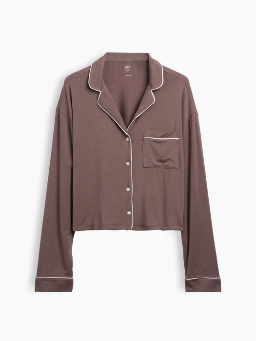 SoftMade Modal Crop PJ Top