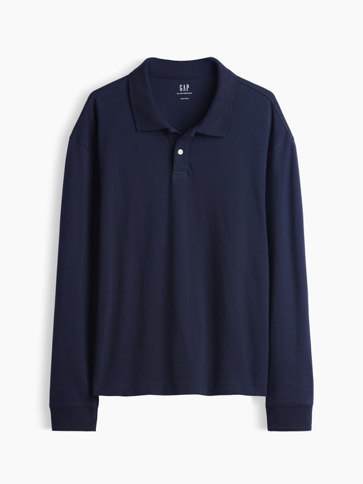 Oversized Pique Polo Shirt