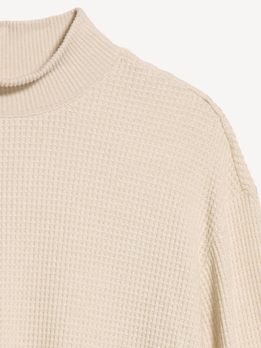 Oversized Mock-Neck Long-Sleeve Top