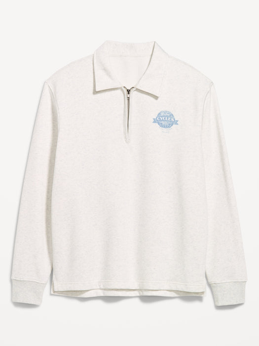Collared Fleece Quarter-Zip Pullover
