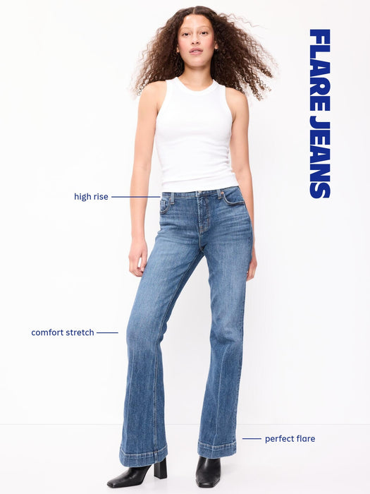 High-Waisted Flare Jeans