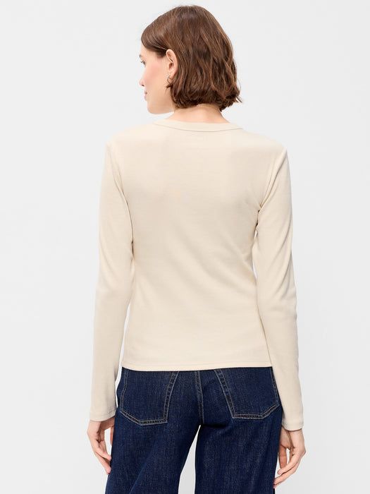 Snug Long-Sleeve Ribbed T-Shirt