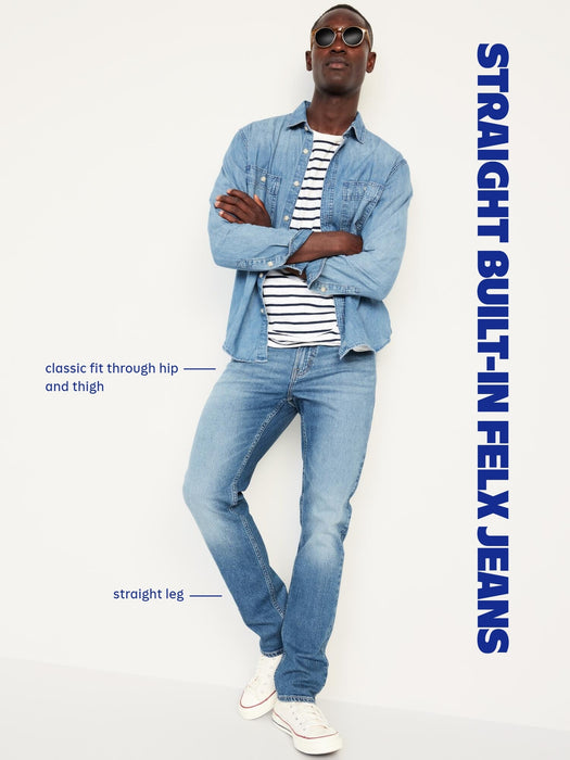 Straight Built-In Flex Jeans