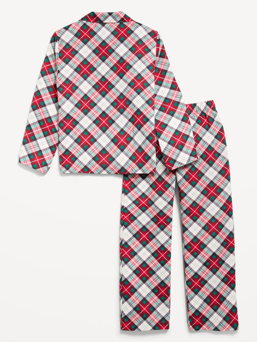 Gender-Neutral Printed Flannel Pajama Pants Set for Kids