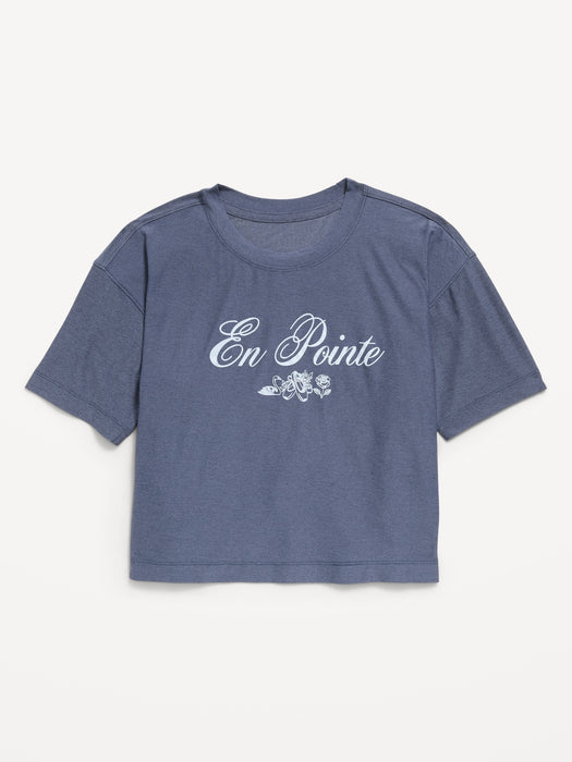 CloudMotion Short-Sleeve Boxy T-Shirt for Girls
