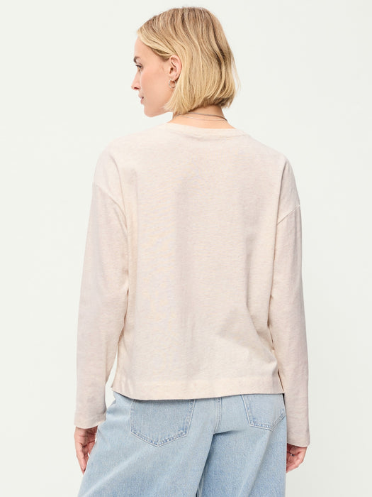 Vintage Long-Sleeve Crew-Neck T-Shirt