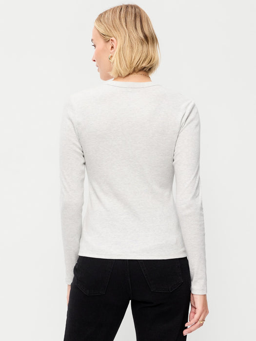 Snug Long-Sleeve Ribbed T-Shirt