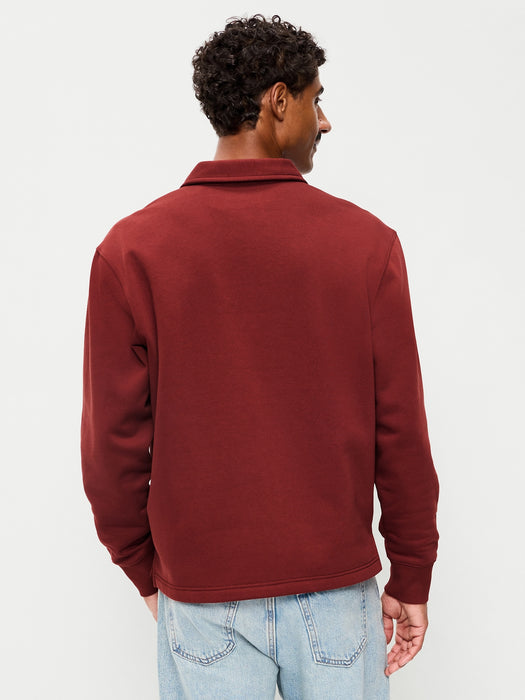 Collared Fleece Quarter-Zip Pullover