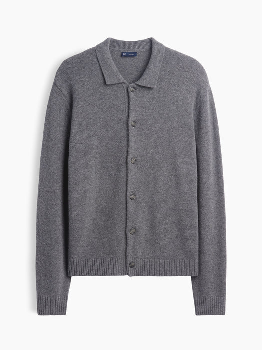 Relaxed Polo Cardigan Sweater