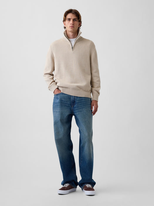 Relaxed Quarter-Zip Sweater