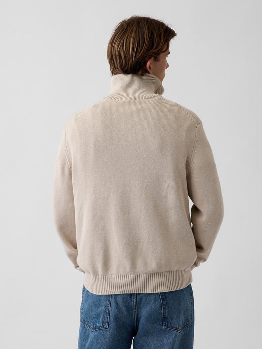 Relaxed Quarter-Zip Sweater