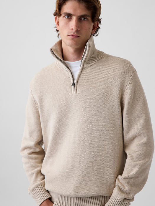 Relaxed Quarter-Zip Sweater